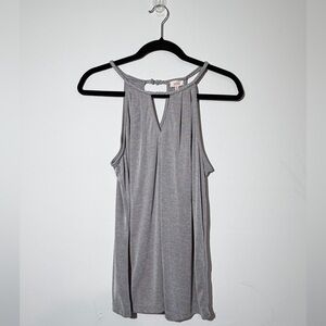 Pixley Striped Halter Top S Grey White Braided Straps Career Minimalist Summer